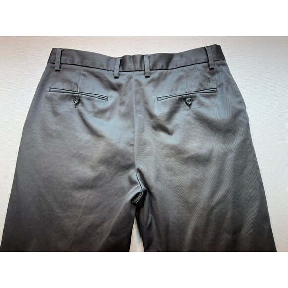 Dockers Men's Straight Fit Chino Pants Flat Front Size 34x32 Gray Soild Casual - Picture 9 of 10